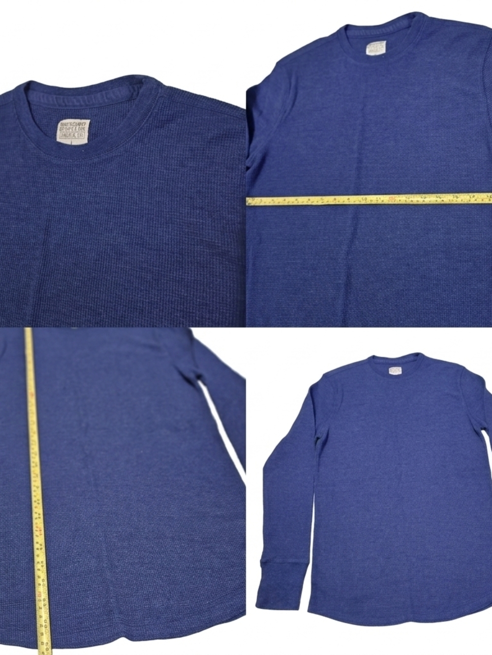 Mossimo Supply Co. Men's Waffle Knit Crewneck Sweater - Navy Blue